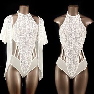 BODYSUIT/ CAMEO LINGERIE SET | Lace & Sheer
